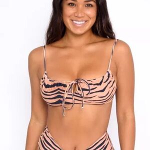 XS Demi top Skatie Malibu bikini zebra tiger